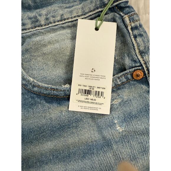 AE77 Premium Denim Women's Cut-Off High Rise Shorts Sz 29 NWT - Picture 5 of 16